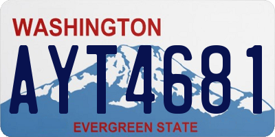 WA license plate AYT4681