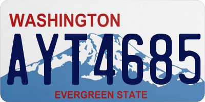 WA license plate AYT4685