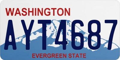 WA license plate AYT4687
