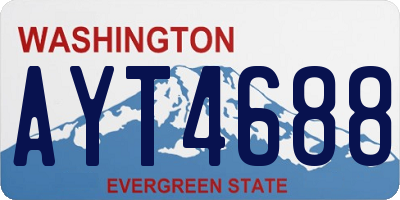 WA license plate AYT4688