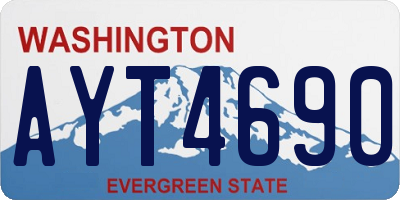 WA license plate AYT4690