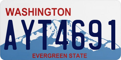 WA license plate AYT4691