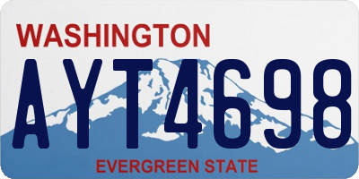 WA license plate AYT4698