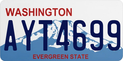 WA license plate AYT4699