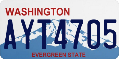 WA license plate AYT4705