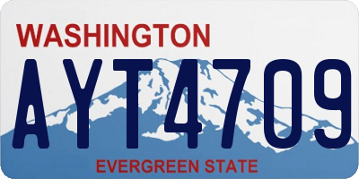 WA license plate AYT4709