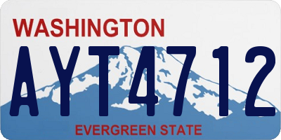 WA license plate AYT4712