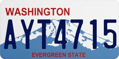 WA license plate AYT4715