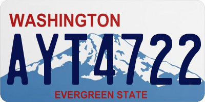 WA license plate AYT4722
