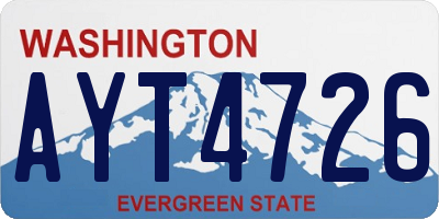 WA license plate AYT4726