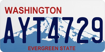 WA license plate AYT4729