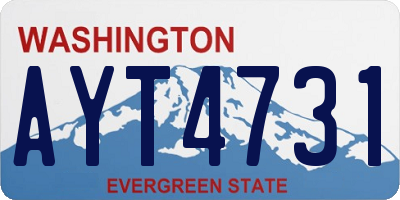 WA license plate AYT4731