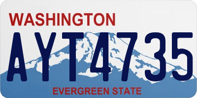 WA license plate AYT4735