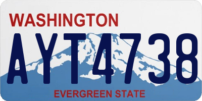 WA license plate AYT4738