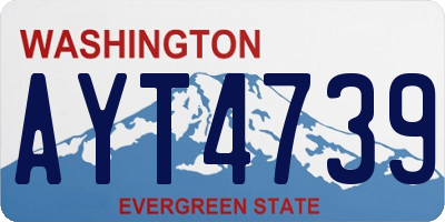 WA license plate AYT4739