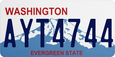 WA license plate AYT4744