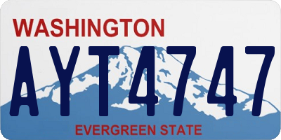 WA license plate AYT4747