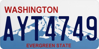 WA license plate AYT4749