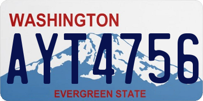 WA license plate AYT4756