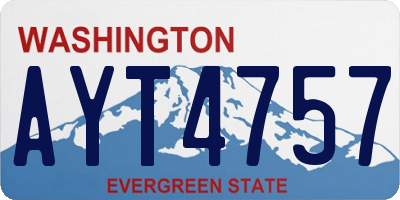 WA license plate AYT4757