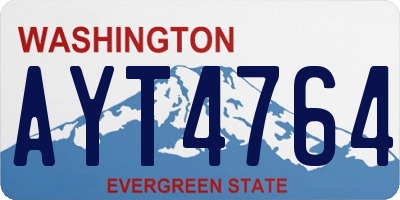 WA license plate AYT4764