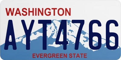 WA license plate AYT4766
