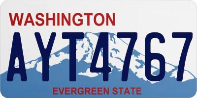 WA license plate AYT4767