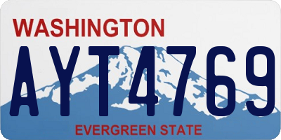 WA license plate AYT4769