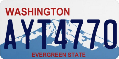 WA license plate AYT4770