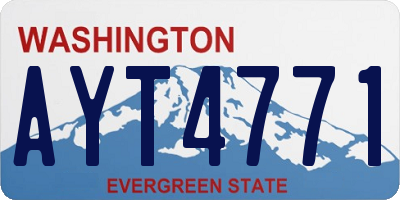 WA license plate AYT4771