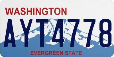 WA license plate AYT4778