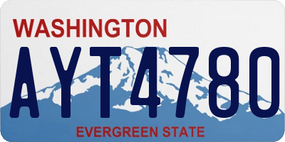 WA license plate AYT4780