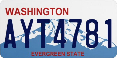 WA license plate AYT4781