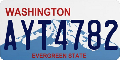 WA license plate AYT4782