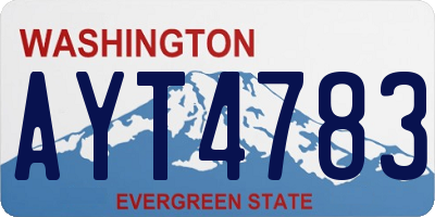 WA license plate AYT4783