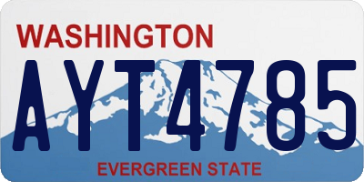 WA license plate AYT4785