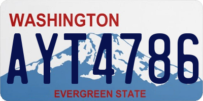 WA license plate AYT4786