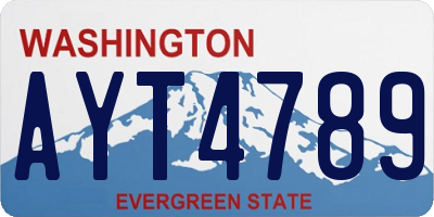 WA license plate AYT4789