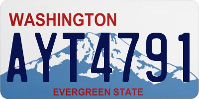 WA license plate AYT4791