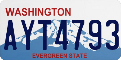 WA license plate AYT4793
