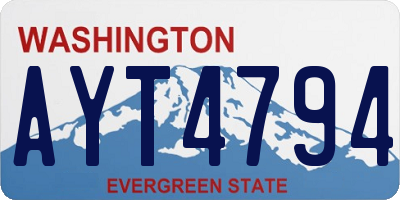 WA license plate AYT4794