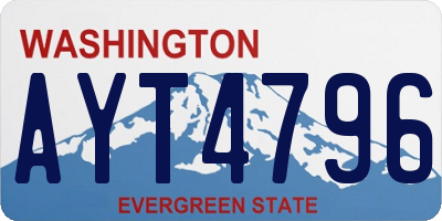 WA license plate AYT4796