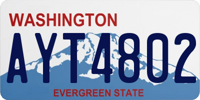 WA license plate AYT4802