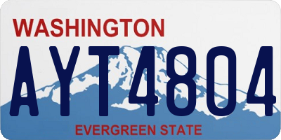 WA license plate AYT4804