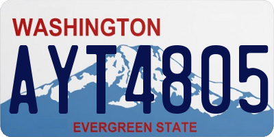 WA license plate AYT4805