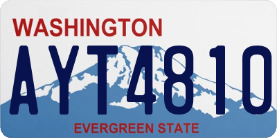 WA license plate AYT4810