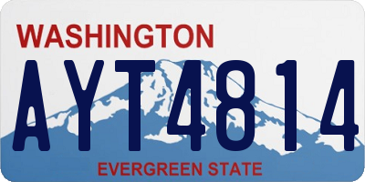 WA license plate AYT4814