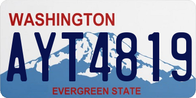 WA license plate AYT4819