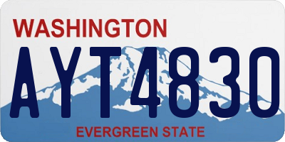 WA license plate AYT4830
