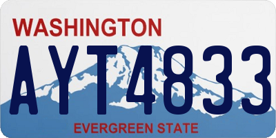 WA license plate AYT4833